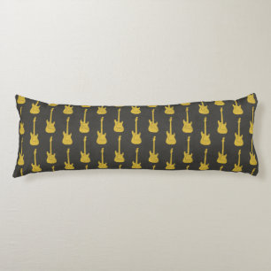 Grungy Classic Electric Guitar Polkadot yellow Body Cushion
