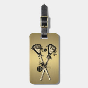 Grungy & Cool Lacrosse Custom Luggage Tag