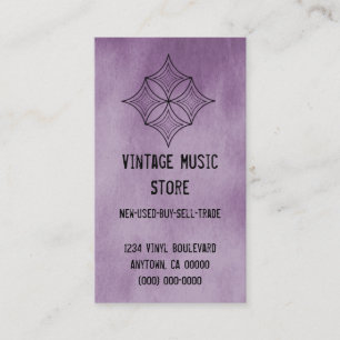 Grungy Diamond Business Card, Lilac Business Card