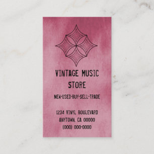 Grungy Diamond Business Card, Magenta Card