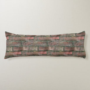 Grungy Dirty Moldy Brick Wall  Body Cushion