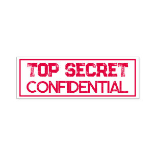 Grungy distressed Top Secret Confidential Self-inking Stamp