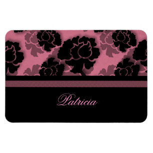 Grungy Floral Decadence Flexi Magnet, Pink Magnet