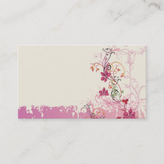 Grungy flowers Business Card
