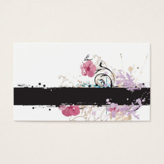 Grungy flowers Profile Card