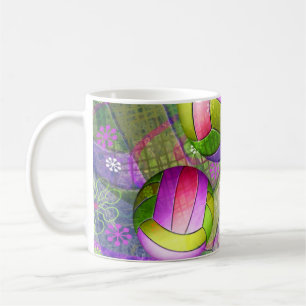 Grungy Girly Volleyball Coffee Mug
