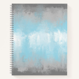 Grungy Glitchy Funky Abstract Demiboy Pride Flag Notebook