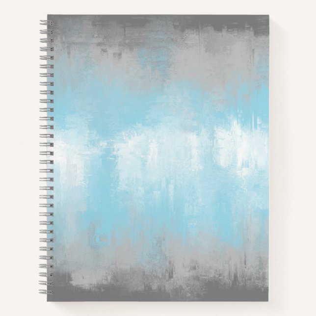 Grungy Glitchy Funky Abstract Demiboy Pride Flag Notebook (Front)
