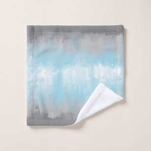 Grungy Glitchy Funky Abstract Demiboy Pride Flag Wash Cloth
