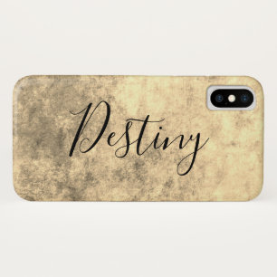 Grungy Gold Texture iPhone X Case