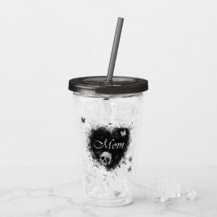 Grungy Goth Heart Mum Acrylic Tumbler