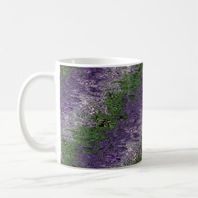 Grungy Groovy Funky Trippy Genderqueer Pride Coffee Mug (Left)