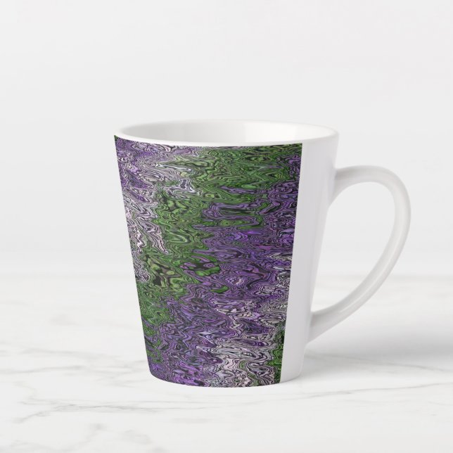 Grungy Groovy Funky Trippy Genderqueer Pride Latte Mug (Right)