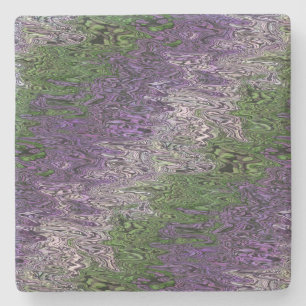 Grungy Groovy Funky Trippy Genderqueer Pride Stone Coaster
