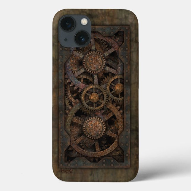 Grungy Industrial Steampunk Machine Case-Mate iPhone Case (Back)