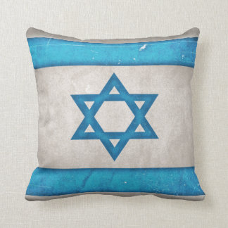 Grungy Israel Flag Star of David Cushion