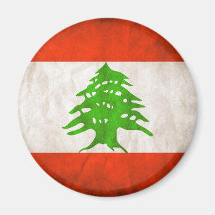 Grungy Lebanon Flag Magnet
