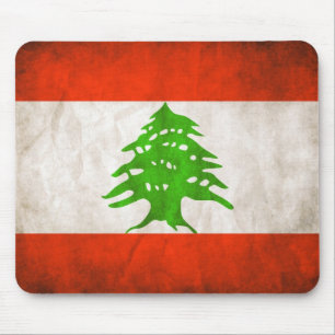 Grungy Lebanon Flag Mouse Mat