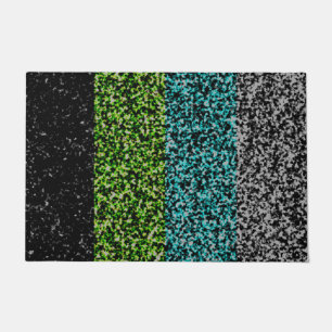 Grungy Noisy Abstract Quoiromantic Pride Flag Doormat
