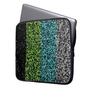 Grungy Noisy Abstract Quoiromantic Pride Flag Laptop Sleeve