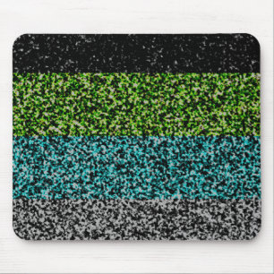 Grungy Noisy Abstract Quoiromantic Pride Flag Mouse Mat