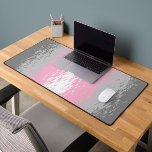 Grungy Noisy Grainy Abstract Demigirl Pride Flag Desk Mat