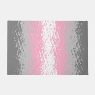 Grungy Noisy Grainy Abstract Demigirl Pride Flag Doormat