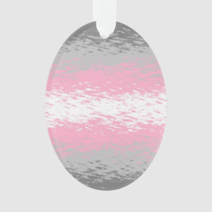Grungy Noisy Grainy Abstract Demigirl Pride Flag Ornament