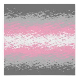 Grungy Noisy Grainy Abstract Demigirl Pride Flag Poster