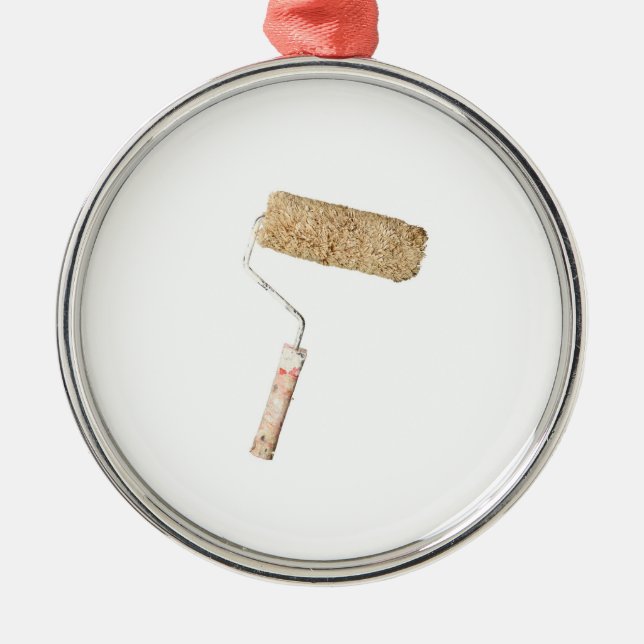 Grungy paint roller metal tree decoration (Front)