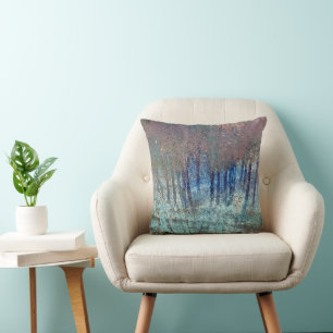 Grungy Paint Streak Abstract Cushion