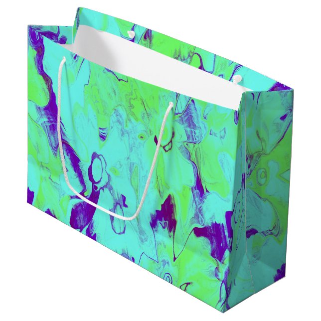 Grungy-Painted-Florals-14- Large Gift Bag (Front Angled)