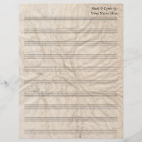 Grungy Paper  Blank Sheet Music 10 Stave