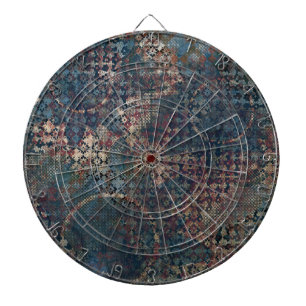 Grungy Patterns with Messy Patchwork of Textures Dartboard