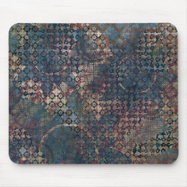 Grungy Patterns with Messy Patchwork of Textures Mouse Mat (Front)
