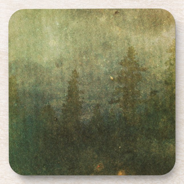 Grungy Pine Forest Coaster (Front)