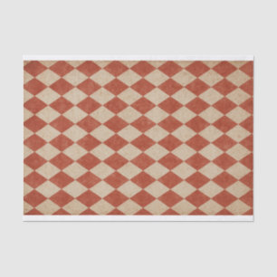 Grungy Red Harlequin Tissue Paper