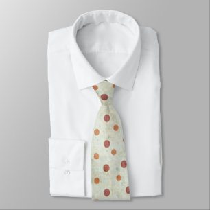Grungy Red Polka Dot Pattern Tie