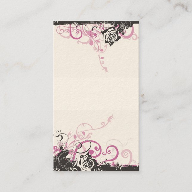 Grungy roses Business Card (Front)