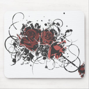 Grungy roses Mousepad