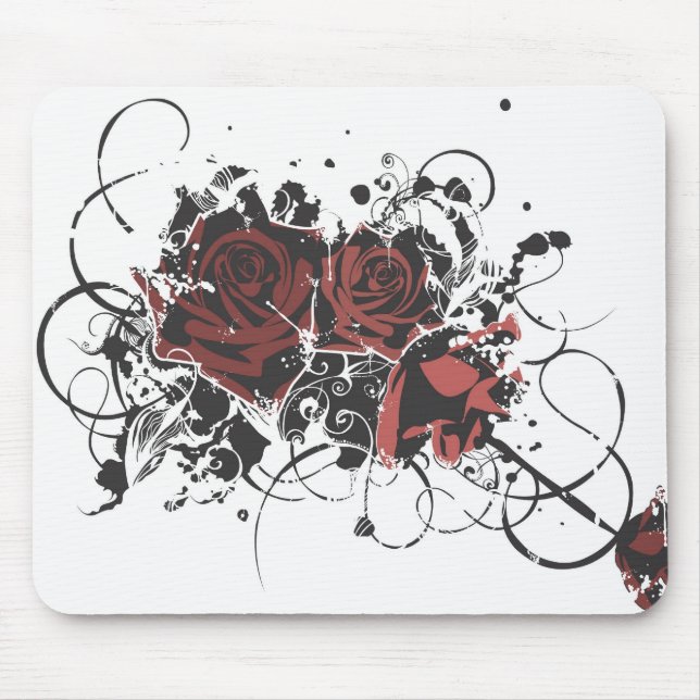 Grungy roses Mousepad (Front)