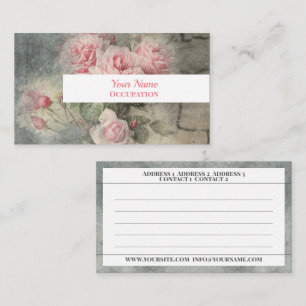 GRUNGY ROSES - Vintage Flowers Business Card
