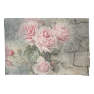 GRUNGY ROSES - Vintage Flowers Pillowcase