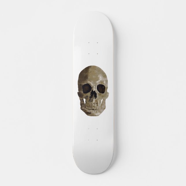 Grungy Skull Halloween Skateboard (Front)