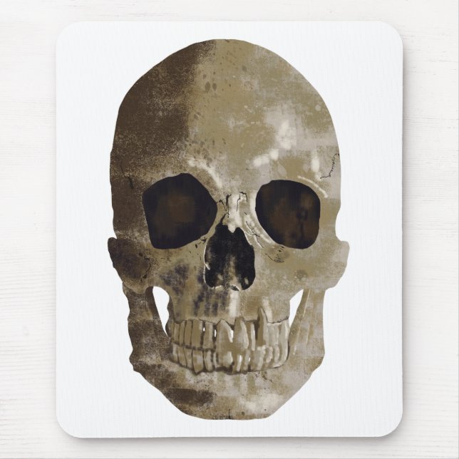 Grungy Skull Mouse Mat (Front)