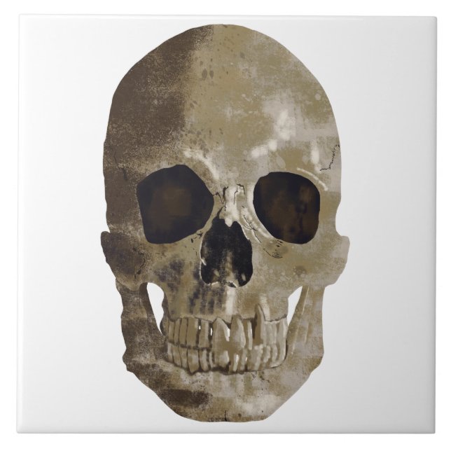 Grungy Skull Tile (Front)
