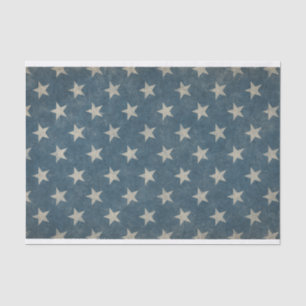 Grungy Stars with Blue Background Tissue Paper