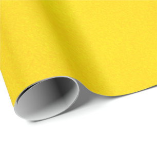 Grungy Styled Smudge Bright Yellow Wrapping Paper