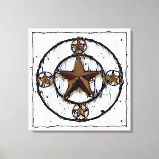GRUNGY TEXAS STAR CANVAS PRINT