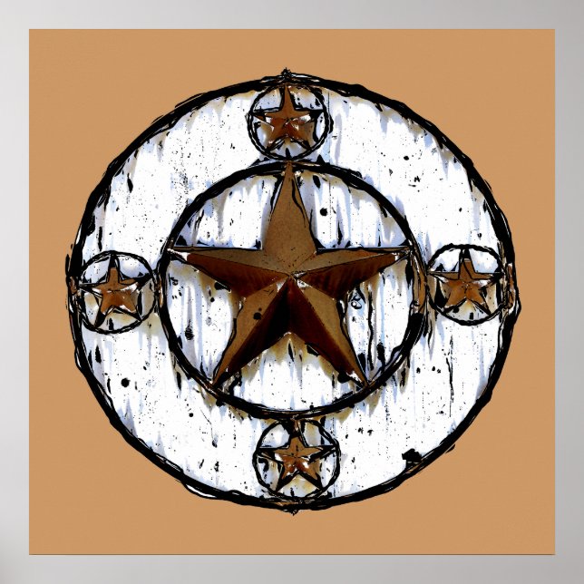 GRUNGY TEXAS STAR POSTER (Front)